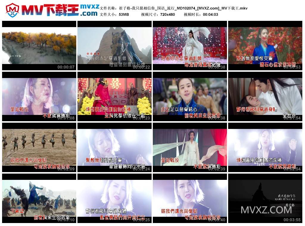崔子格-我只愿相信你_国语_流行_MD102074